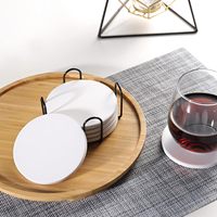 Sous-verres pour boissons avec support pour table basse, ensembles de sous-verres absorbants, sous-verres en céramique pour tasses, pour table en bois