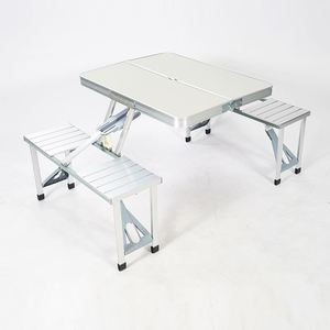 Foldable Aluminum Camping <b>Table</b> and Stool Set for Outdoor <b>Garden</b> Park - Product Image 4
