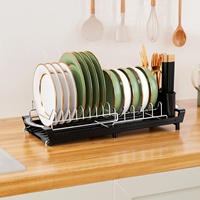 Égouttoir de stockage de plaque de cuisine extensible mince Mini séchoir à vaisselle compact extensible