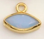 Opale bleue remplie d'or 14 carats