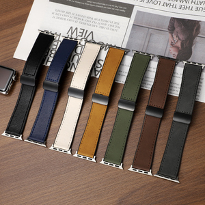 Correa de Reloj Magnética de Cuero Ultra de Alta Calidad BEEFLYPOWER para <span class=keywords><strong>Apple</strong></span> IWatch Serie 11 1-10, Plegable y Duradera - Product Image 1