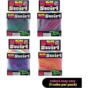 Schylling Nee-Do0h Nice Cube Swirl Silicone Sensory <b>Toy</b>-Super Solid <b>Squish</b> Unique Swirling Color Blend-Unisex 14 Years & up - Product Image 2