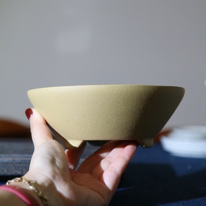Yixing Purple <b>Clay</b> Bonsai <b>Pot</b> Handmade Round Desktop Planter Conical Shape - Product Image 3