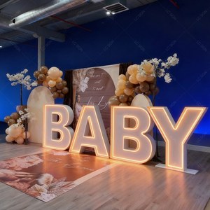 <span class=keywords><strong>Letras</strong></span> LED Grandes al por Mayor, <span class=keywords><strong>Letras</strong></span> Gigantes con Luces LED, Números de Marquesina de Neón de 3 y 4 Pies para Decoración de Fondo de Eventos de Cumpleaños y Matrimonios - Product Image 6