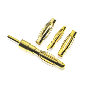 Tùy chỉnh chân chuối ổ cắm hình dạng khác nhau anisotropy độ dẫn tốt Brass mạ Vàng <span class=keywords><strong>CNC</strong></span> gia công - Product Image 1