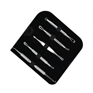 Empujador de Cutículas Profesional Plano de Acero Inoxidable, Mini Lima de Manicura, Extractor Doble de Acné, Limpiador de Uñas Natural - Product Image 1