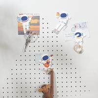 Aimant de réfrigérateur personnalisé en PVC souple, motif astronaute mignon, pour décoration domestique, support pour photos, mémos, papiers et ustensiles de cuisine