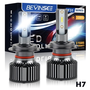 Bevinsee Bóng đèn pha tự động H7 LED 12V 6000K 50W 60W 100W 120W Bộ chuyển đổi Đèn pha Bóng Đèn Pha Led H7 đèn pha xe hơi H7 - Product Image 3