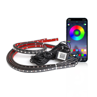 Kit d'éclairage extérieur d'ambiance RGB CCTC de haute qualité pour châssis de voiture, bande LED sous châssis, contrôle par application
