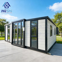 Maison mobile pliable préfabriquée sécurisée de 40 pieds ou 20 pieds, structure en acier, villa préfabriquée, maison conteneur extensible