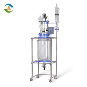 100l Double Lined Vacuum Chemical Glass Reactor With High Borosilicate Gg3.3 CA Warehouse In Stock