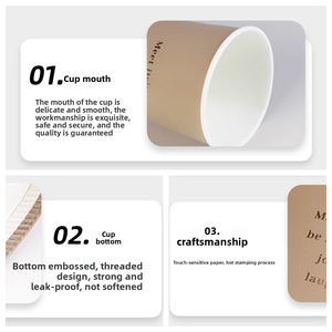 Tùy chỉnh màu xanh và màu hồng cốc giấy cho cà phê Cafe PE tráng nóng uống bán buôn logo in cốc giấy - Product Image 4