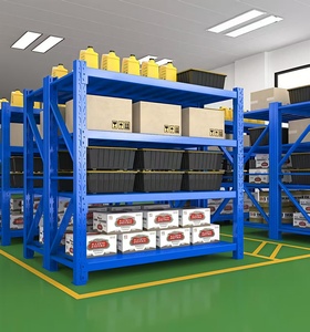 İstiflenebilir Civatasız Çelik Depolama Rafları, Depo ve Fabrika Kullanımı için Ayarlanabilir Ağır Hizmet Rafları - Product Image 5