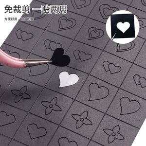 Pochoirs à ongles japonais, autocollants, motifs creux, cœur, papillon, étoile et pointes françaises, modèles d'aérographe pour salon et nail art DIY - Product Image 4