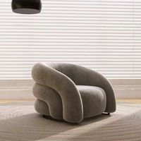Fauteuil de salon simple et élégant en velours, style décontracté et luxueux, pour une touche de personnalité