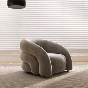 Fashion Simple Personality Leisure Sofa Chair <b>Light</b> Luxury Velvet Single Sofa Living Room Chair - Product Image 4