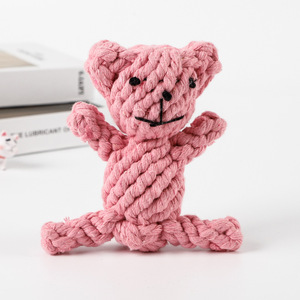 Hot selling pet toys dog biting <b>ropes</b> knot woven animal shapes grinding teeth toys for dogs - Product Image 5