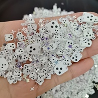 500g di argilla polimerica calda fantasma di Halloween cospargere graziosi paillettes a quattro punte per l'artigianato che fa decorazione del telefono fai da te Scrapbooking