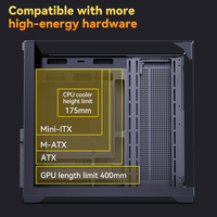 SNOWMAN 2025 Nuevo diseño CS015 Pro Estuche de PC espacioso de alto flujo de aire con vidrio templado de vista completa para ATX / Mini-ITX