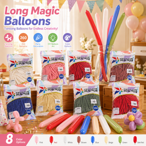 Ballons de modelage en latex, ballons longs à modeler, décoration de fête d'<span class=keywords><strong>anniversaire</strong></span>, <span class=keywords><strong>kit</strong></span> créatif de ballons pour animaux et fleurs, art du ballon DIY - Product Image 2