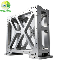 5 pièces pour fraisage CNC : Cadre en X en alliage d'aluminium et acier inoxydable, support mécanique creux, pièces usinées CNC