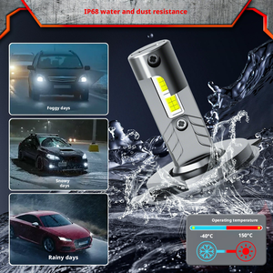 หลอดไฟหน้า LED Gicoo A7 H4 พร้อมท่อทองแดงคู่สำหรับรถยนต์ - ขายตรงจากผู้ผลิตไฟหน้ารถยนต์ข้ามพรมแดน - Product Image 2