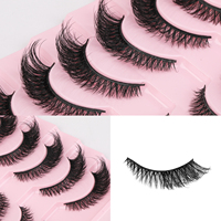 Kit de faux cils 3D volumineux, vegan, à courbure spectaculaire, confortables, volumineux et naturels, avec bande souple