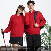 Blouson Bomber Unisexe à Col Baseball Personnalisable Coupe-Vent Imperméable Respirant pour Randonnée Travail Décontracté Veste Zippée Vente en Gros