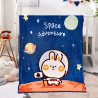 Couverture pour bébé nouveau-né en polaire douce et chaude, imprimée de dessins animés, en polyester de haute qualité, à bas prix, pliable, pour toutes les saisons