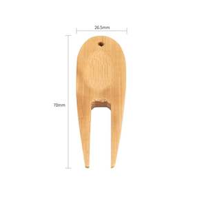 เครื่องมือซ่อม <span class=keywords><strong>Divot</strong></span> กอล์ฟไม้ไผ่ขายส่งและกำหนดเองสำหรับกอล์ฟสีเขียวบนสนาม - Product Image 3