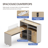 Bureau de direction moderne en bois durable, facile à assembler, avec tiroir, design ergonomique de luxe