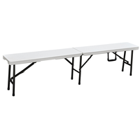 Easy — table pliante en plastique et acier, banc pour pique-nique camping restaurant école, 2021 6ft