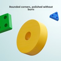Juego de Columnas Geométricas Montessori, Rompecabezas Educativo de Madera 3D, Bloques de Construcción para Niños y Niñas de 1 a 3 Años