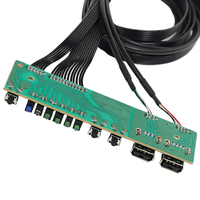 Câble USB pour panneau frontal, double USB 2.0 / Alimentation / Réinitialisation / Interrupteur UID avec 6 LED, câble d'extension, carte PCB pour boîtier PC