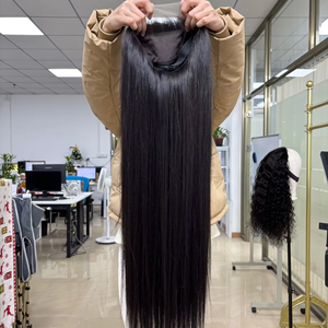 Peluca <span class=keywords><strong>frontal</strong></span>/cierre de encaje de cabello humano a buen precio, pelucas de encaje HD transparentes de cabello camboyano para mujeres negras - Product Image 1