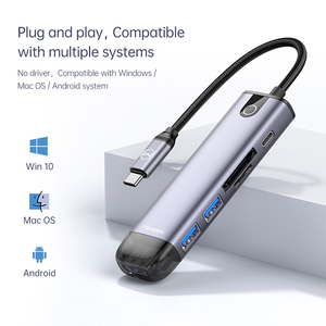 Xiaomi — <span class=keywords><strong>Hub</strong></span> pour téléphone portable 3.0 W, écran de <span class=keywords><strong>Type</strong></span> <span class=keywords><strong>C</strong></span>, Pd trois Ports <span class=keywords><strong>Usb</strong></span> 100, HD, MI <span class=keywords><strong>Hub</strong></span>, 6 Ports - Product Image 5