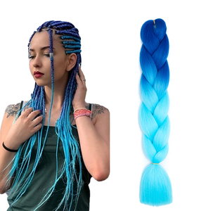 Multicolor Jumbo Braid Hair Trame 100g Machine en fibre synthétique Double trame 24 pouces Accessoire durable en fibre - Product Image 1