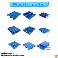 Palette en plastique FUGU de qualité alimentaire, simple face, pour stockage de liquides, en liquidation