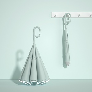 Ombrello luminoso retromarcia automatico a doppio strato grande manico lungo resistente al vento e pioggia per uomini e donne-Stock all'ingrosso - Product Image 6