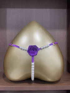 Tanga de lencería OEM para mujer, de poliamida, multicolor, talla única, con perlas, masajeadoras, de talle bajo y entrepierna <span class=keywords><strong>abierta</strong></span> - Product Image 6