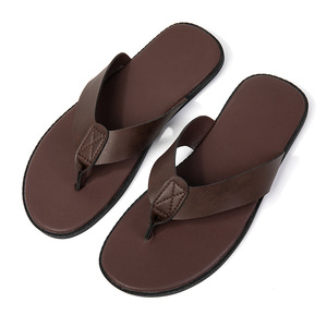 Chanclas Antideslizantes para Hombre, Diseño Abierto, Parte Superior de PU, Suela de Goma, Ligeras, para Playa y Verano - Product Image 3