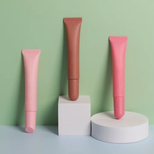 Baume à lèvres personnalisé en silicone souple, 10ml 15ml 20ml, emballage PCR rose, tubes pour huile à lèvres et gloss, tubes compressibles pour crème contour des yeux, avec bouchon à vis - Product Image 5