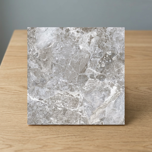 Emperador Crystal Marble Effect Porcelain <b>Floor</b> Tiles Glossy Ceramic 2x2 Ft Polished Finish - Product Image 1