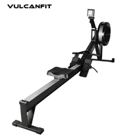 Máquina de cardio de calidad de remero de aire plegable con ajuste de 10 engranajes para ejercicio interior en casa, ventilador de máquina de remo Premium
