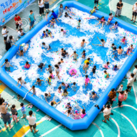 Piscine gonflable 4x5m en PVC, grande piscine extérieure pour enfants et adultes, pour le jardin, les jeux aquatiques en famille, utilisation commerciale