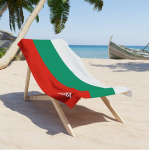 불가리아 국기 극세사 비치 타올 수채화 목욕 타올 모래 프리 비치 타올 담요 빠른 건조 흡수 타올 - Product Image 1