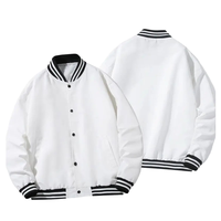 Blouson d'aviateur simple boutonnage OEM pour hommes, col montant, fermeture à glissière, automne, printemps, coupe-vent en toile avec broderie