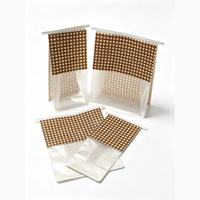 Sac en papier kraft blanc écologique de qualité alimentaire avec fenêtre, refermable avec fermeture à boucle, pour biscuits et produits de boulangerie