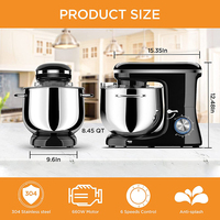 Batteur sur socle électrique 2000W silencieux avec tête inclinable, bol mélangeur en acier inoxydable 5/7/10 Qt, pour pâte à pizza, avec crochet pétrisseur