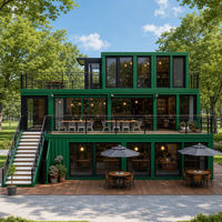 Café-restaurant modulaire à 3 étages en conteneurs, bâtiment commercial, bar en conteneurs maritimes